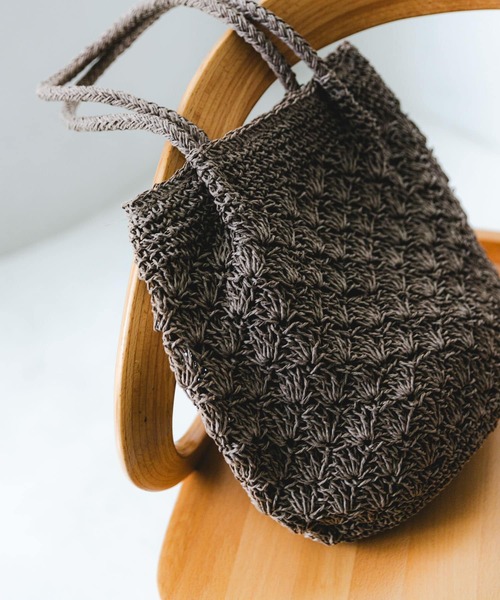 RODE SKO（ロデスコ）の「ペーパーショルダートートバッグ（トートバッグ・レディース・グレー/ナチュラル/オレンジ系その他・ONE）」の4枚目の写真