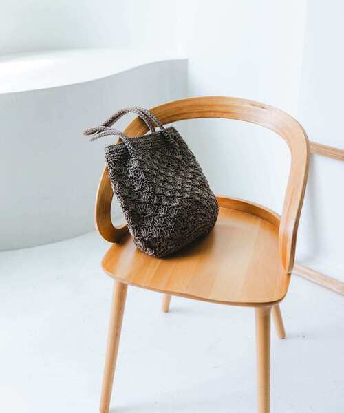 RODE SKO（ロデスコ）の「ペーパーショルダートートバッグ（トートバッグ・レディース・グレー/ナチュラル/オレンジ系その他・ONE）」の6枚目の写真