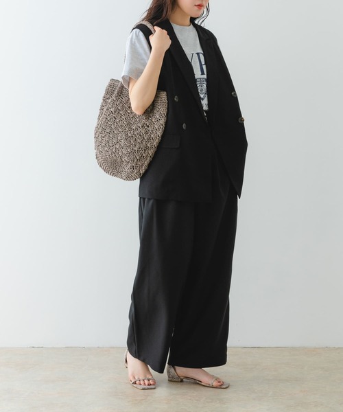 RODE SKO（ロデスコ）の「ペーパーショルダートートバッグ（トートバッグ・レディース・グレー/ナチュラル/オレンジ系その他・ONE）」の11枚目の写真