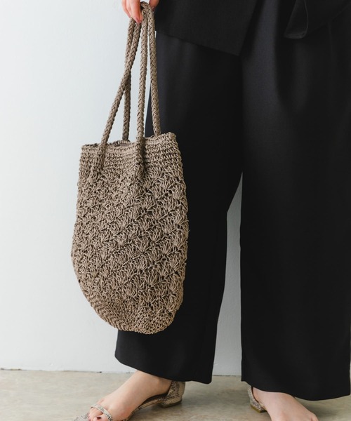 RODE SKO（ロデスコ）の「ペーパーショルダートートバッグ（トートバッグ・レディース・グレー/ナチュラル/オレンジ系その他・ONE）」の12枚目の写真