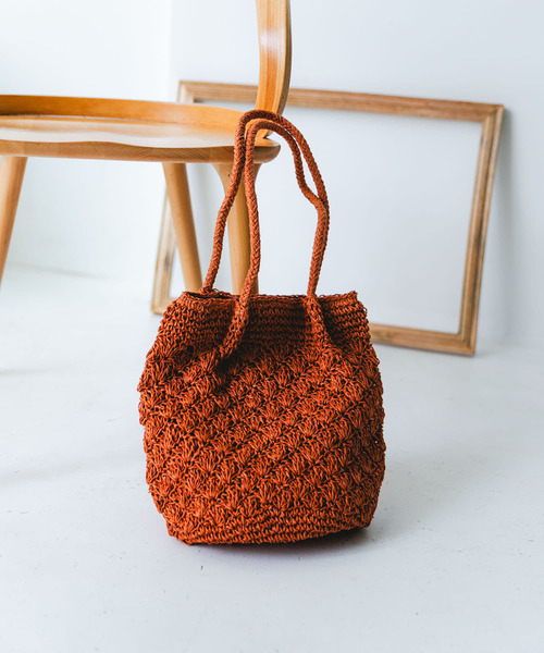 RODE SKO（ロデスコ）の「ペーパーショルダートートバッグ（トートバッグ・レディース・グレー/ナチュラル/オレンジ系その他・ONE）」の15枚目の写真