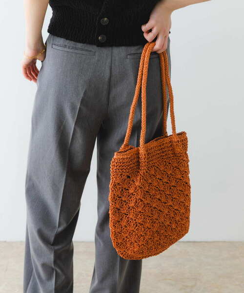 RODE SKO（ロデスコ）の「ペーパーショルダートートバッグ（トートバッグ・レディース・グレー/ナチュラル/オレンジ系その他・ONE）」の18枚目の写真