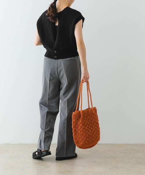 RODE SKO（ロデスコ）の「ペーパーショルダートートバッグ（トートバッグ・レディース・グレー/ナチュラル/オレンジ系その他・ONE）」の20枚目の写真