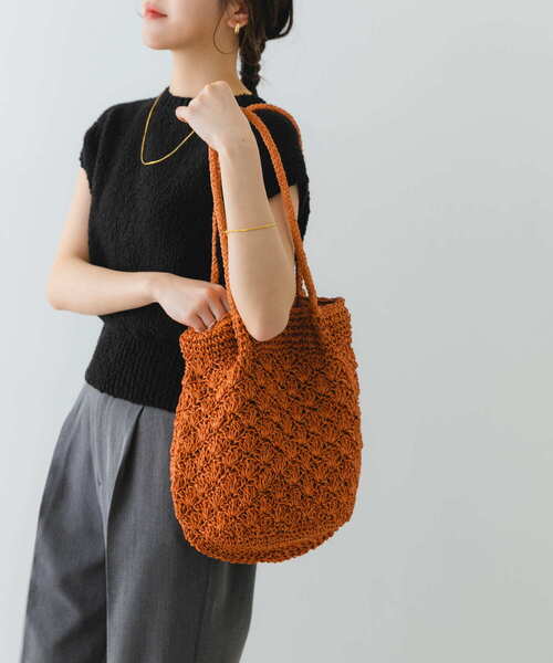 RODE SKO（ロデスコ）の「ペーパーショルダートートバッグ（トートバッグ・レディース・グレー/ナチュラル/オレンジ系その他・ONE）」の22枚目の写真