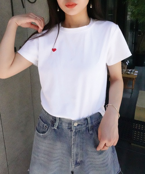 tシャツ クロスフェードコンパクトTシャツ レディース 楽天市場】クロス リブ tシャツ カットソー Vネック 大人可愛い