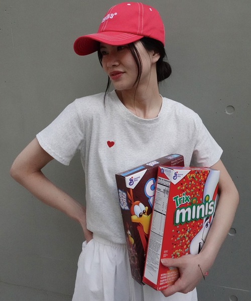 チャームが可愛い♪ CHANEL コットンＴシャツ ハートロゴ 25B org.jpg