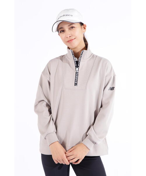New Balance Golf(ニューバランスゴルフ)の「【new balance golf】軽量ダンボールニット スウェット ハーフジップ プルオーバー (WOMENS SPORT)(スウェット・レディース・ホワイト/ベージュ/ブラック・SMALL/LARGE/MEDIUM)」の3枚目の写真