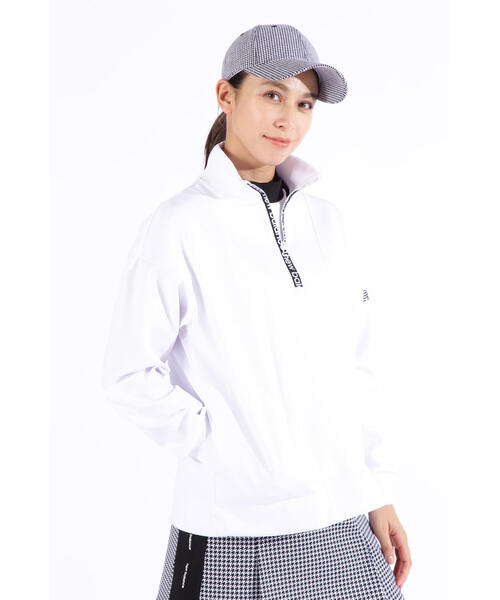 New Balance Golf(ニューバランスゴルフ)の「【new balance golf】軽量ダンボールニット スウェット ハーフジップ プルオーバー (WOMENS SPORT)(スウェット・レディース・ホワイト/ベージュ/ブラック・SMALL/LARGE/MEDIUM)」の2枚目の写真