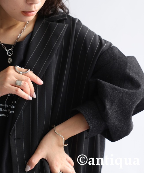 antiqua（アンティカ）の「曲線デザインバングル（バングル/リストバンド・レディース・シルバー/ゴールド・FREE）」の10枚目の写真