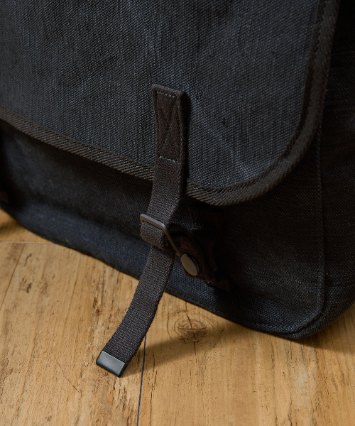 SLOW（スロウ）の「SLOW スロウ / truck - French army shoulder bag 2WAYフレンチアーミーショルダーバッグ リュックサック ニュースペーパーバッグ / 300S123J（ショルダーバッグ・メンズ・ブラック/アイボリー・FREE）」の20枚目の写真
