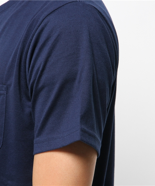 SEVENDAYS=SUNDAY（セブンデイズサンデイ）の「フェイクレイヤード　クルーネック半袖プルオーバー（Tシャツ/カットソー・メンズ・杢グレー/カーキ/ネイビー・SMALL/MEDIUM/LARGE）」の8枚目の写真