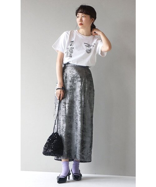 MIMIMEMETE(ミミメメット)の「シャイニー ナロースカート(スカート・レディース・シルバー/ブロンズ/グリーン・M)」の21枚目の写真