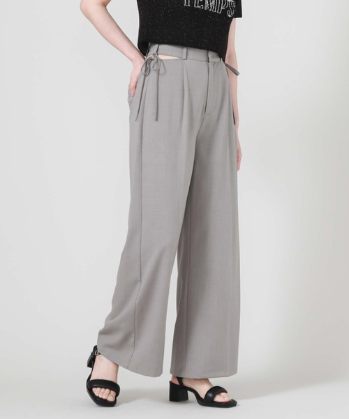 archives（アルシーヴ）の「サイドカットアウトスラックス（スラックス・レディース・オレンジ/ブラック/グレー・MEDIUM）」の2枚目の写真