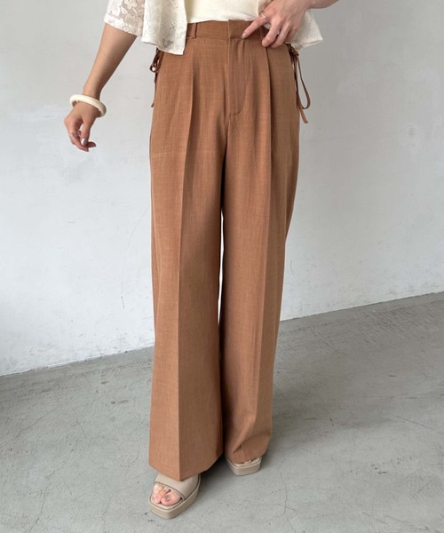 archives（アルシーヴ）の「サイドカットアウトスラックス（スラックス・レディース・オレンジ/ブラック/グレー・MEDIUM）」の3枚目の写真