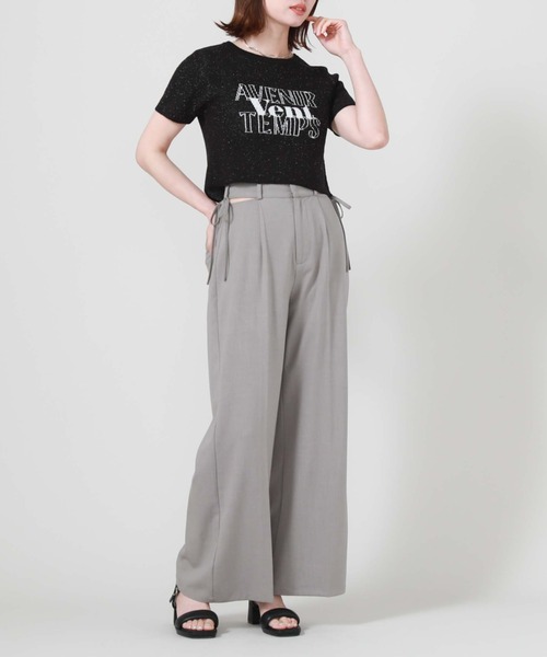 archives（アルシーヴ）の「サイドカットアウトスラックス（スラックス・レディース・オレンジ/ブラック/グレー・MEDIUM）」の21枚目の写真