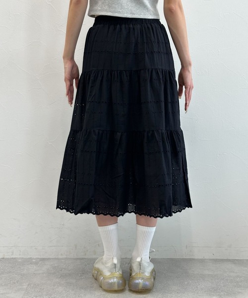 3.3 Field Trip （3.3フィールドトリップ）の「3.3 Field Trip／パンチングスカート（裏地あり）（スカート・レディース・ブラック/アイボリー・FREE）」の14枚目の写真