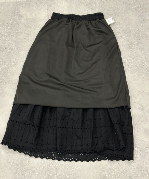 3.3 Field Trip （3.3フィールドトリップ）の「3.3 Field Trip／パンチングスカート（裏地あり）（スカート・レディース・ブラック/アイボリー・FREE）」の19枚目の写真