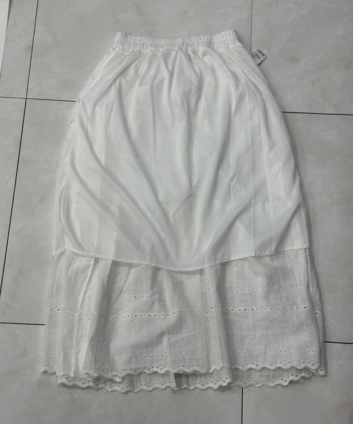 3.3 Field Trip （3.3フィールドトリップ）の「3.3 Field Trip／パンチングスカート（裏地あり）（スカート・レディース・ブラック/アイボリー・FREE）」の20枚目の写真