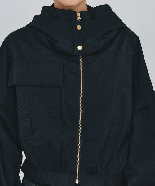 THINGS THAT MATTER(シングス ザット マター)の「【THINGS THAT MATTER/シングス ザット マター】《STUDIOUS別注》2WAY シースルークロップドブルゾン(ブルゾン・レディース・ホワイト/ブラック・FREE)」の17枚目の写真