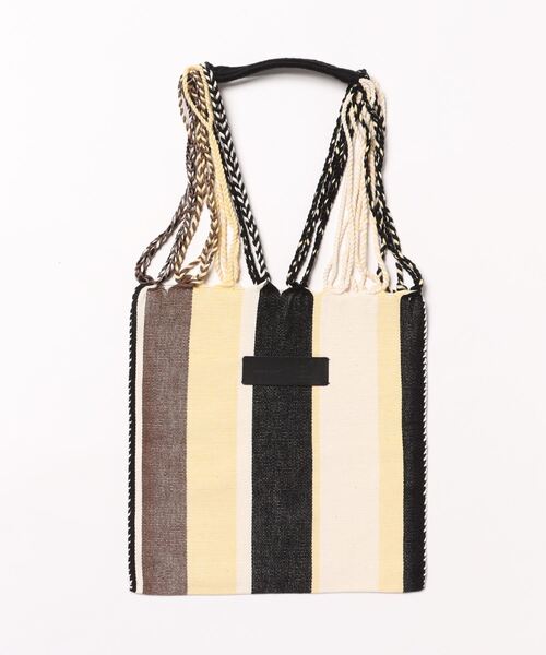 Moon Bird(ムーンバード)の「【MoonBird】ハンモックトート / S / 手織り / Hanmmock tote / ストライプ / チェック(ハンドバッグ・レディース・ブラック系その他/ベージュ系その他/ベージュ系その他2・S)」の10枚目の写真