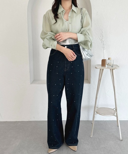 apres jour(アプレジュール)の「バックリボンシアーブラウス【ZOZOTOWN限定アイテム】(シャツ/ブラウス・レディース・ブルー系その他/ミント/ライトイエロー/ピンク・フリー/X-LARGE)」の20枚目の写真