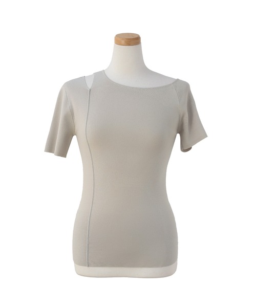 MIELI INVARIANT（ミエリインヴァリアント）の「Cut Open Off Shoulder Knit Tops（ニット/セーター・レディース・ライトベージュ/ブラック/パープル・FREE）」の10枚目の写真