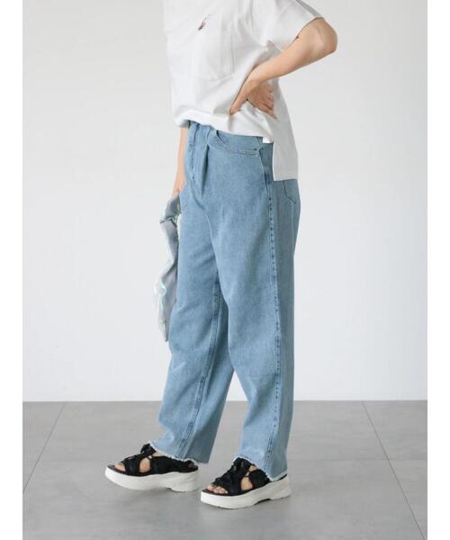 Lugnoncure（ルノンキュール）の「タックデニムパンツ（その他パンツ・レディース・ブルー/サックスブルー・L/M）」の16枚目の写真