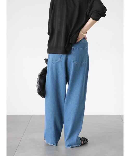 Lugnoncure（ルノンキュール）の「タックデニムパンツ（その他パンツ・レディース・ブルー/サックスブルー・L/M）」の15枚目の写真