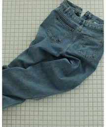 anuke ストレートデニムパンツ ブルー anuke ストレートデニム