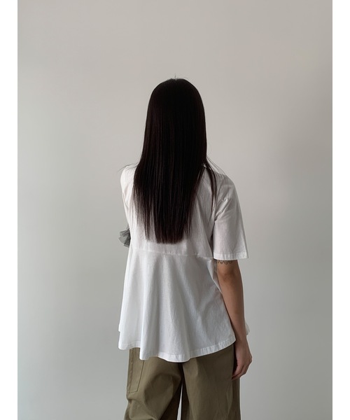 Didot.showroom(ディドット ショールーム)の「チュールフリルハーフT(Tシャツ/カットソー・レディース・ホワイト/ブラック・FREE)」の6枚目の写真