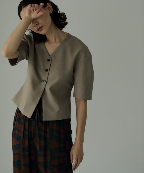 anuke(アンヌーク)の「Geometric Satin Pants(その他パンツ・レディース・アイボリー/レッド系その他・38inch/36inch)」の6枚目の写真