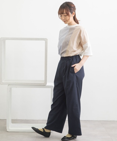 POU DOU DOU(プードゥドゥ)の「セミワイドカラーパンツ(その他パンツ・レディース・オリーブ/ネイビー/ピンク・3)」の15枚目の写真