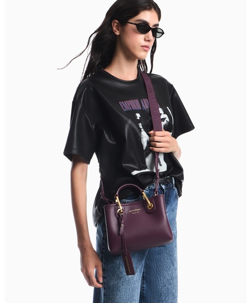 EMPORIO ARMANI(エンポリオアルマーニ)の「【エンポリオ アルマーニ】MyEA ミニバッグ ディアプリント(ハンドバッグ・レディース・ダークパープル/ボルドー/グレイッシュブルー/ベビーピンク/ベージュ/サンドベージュ/グレー系その他/パープル・FREE)」の1枚目の写真