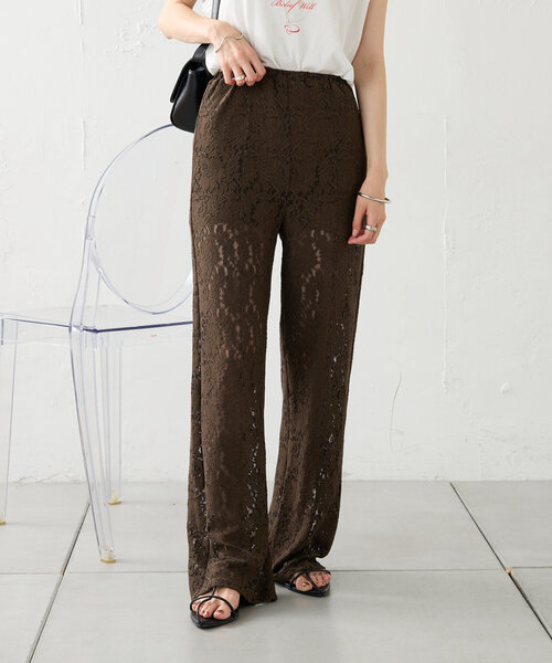 mystic（ミスティック）の「レースパンツ（その他パンツ・レディース・ブラック/ブラウン・1/2）」の2枚目の写真