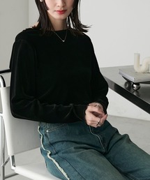 【forksy.】メローチュールベロアロングTシャツ