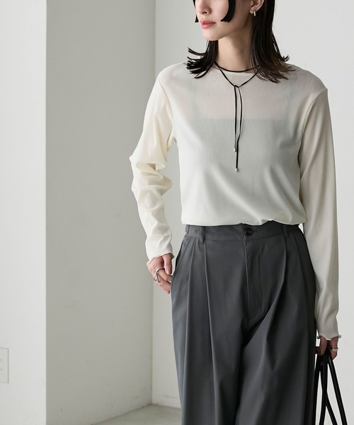 forksy.】メローチュールベロアロングTシャツ forksy.│MONO-MART