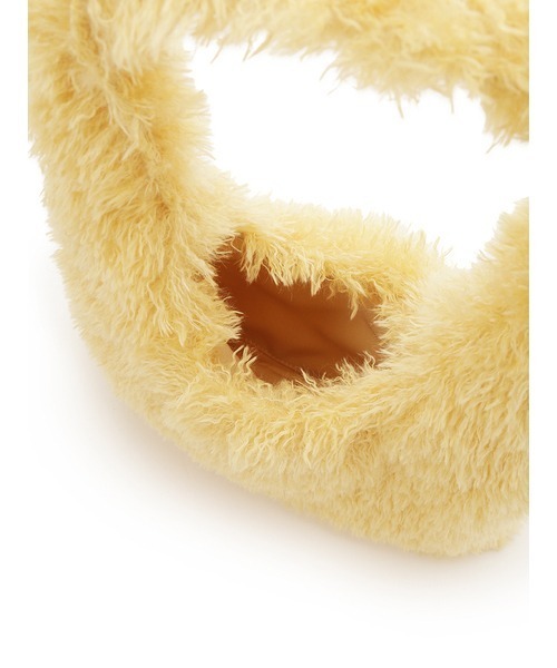 emmi（エミ）の「コンパクトファーバッグ（ショルダーバッグ・レディース・オフホワイト/チャコールグレー/イエロー・FREE）」の6枚目の写真