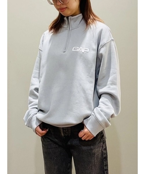 GAP（ギャップ）の「GAPロゴ ハーフジップアップ プルオーバー(ユニセックス)（スウェット・メンズ・ブラック系その他/ライトブラウン/ライトグレー/ホワイト系その他・XS/M/L/S/XL）」の19枚目の写真