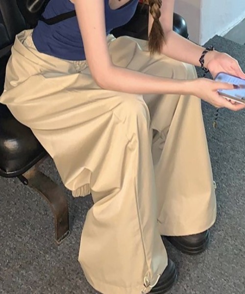 SHEENA（シーナ）の「【取外し可能】腰巻き風ワイドパラシュートパンツ