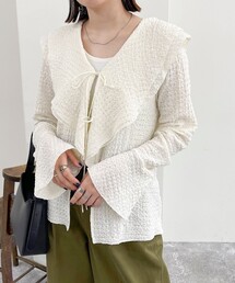 fredy emue | フリルカラーカットブラウス(Tシャツ/カットソー)