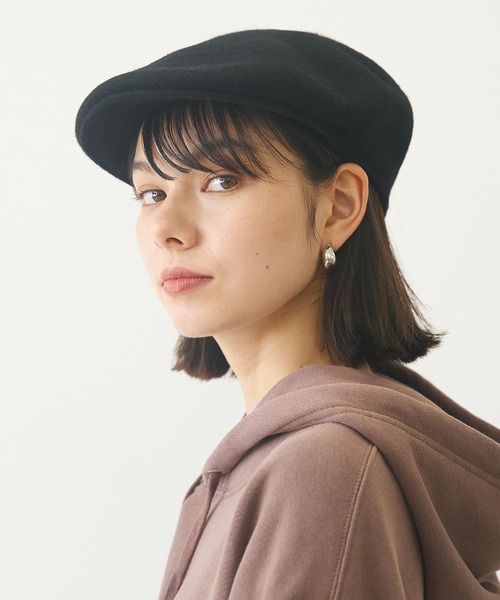 MILKFED.（ミルクフェド）の「ICING LOGO FLAT CAP（ハンチング/ベレー帽・レディース・ブラック/ベージュ/ピンク・ONE SIZE）」の2枚目の写真