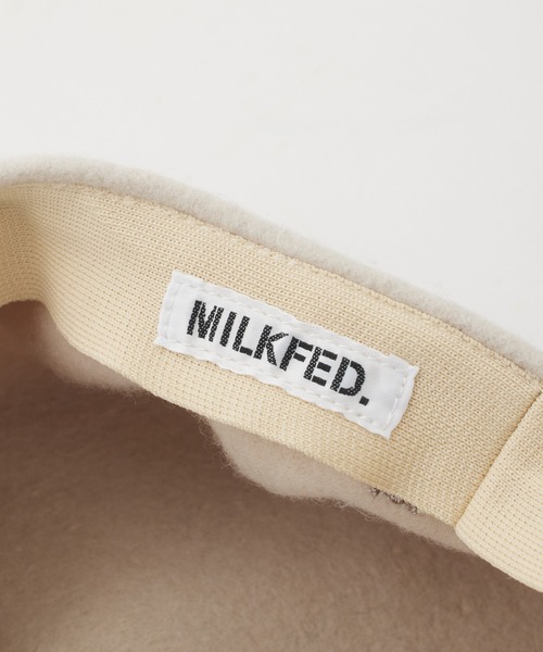MILKFED.（ミルクフェド）の「ICING LOGO FLAT CAP（ハンチング/ベレー帽・レディース・ブラック/ベージュ/ピンク・ONE SIZE）」の10枚目の写真