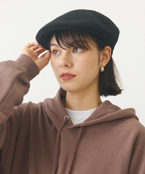 MILKFED.（ミルクフェド）の「ICING LOGO FLAT CAP（ハンチング/ベレー帽・レディース・ブラック/ベージュ/ピンク・ONE SIZE）」の14枚目の写真