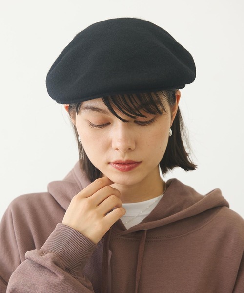 MILKFED.（ミルクフェド）の「ICING LOGO FLAT CAP（ハンチング/ベレー帽・レディース・ブラック/ベージュ/ピンク・ONE SIZE）」の16枚目の写真