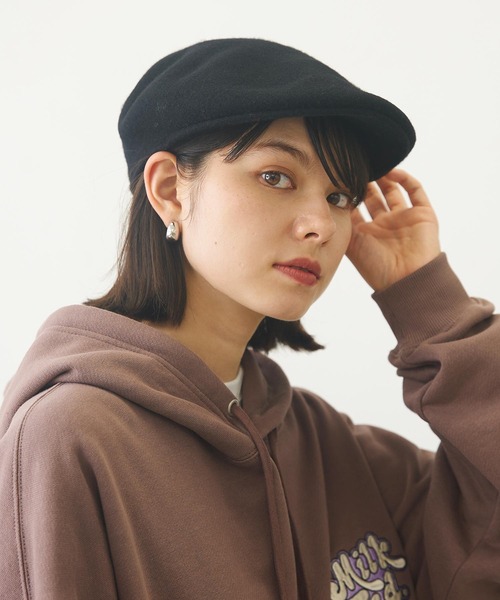 MILKFED.（ミルクフェド）の「ICING LOGO FLAT CAP（ハンチング/ベレー帽・レディース・ブラック/ベージュ/ピンク・ONE SIZE）」の18枚目の写真