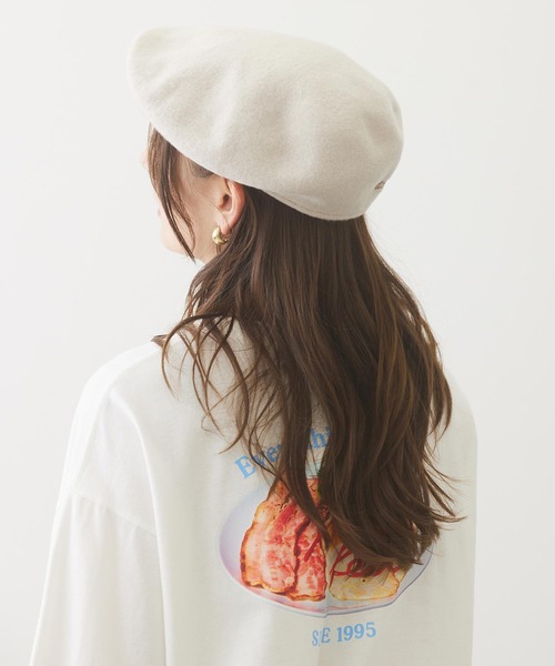 MILKFED.（ミルクフェド）の「ICING LOGO FLAT CAP（ハンチング/ベレー帽・レディース・ブラック/ベージュ/ピンク・ONE SIZE）」の21枚目の写真