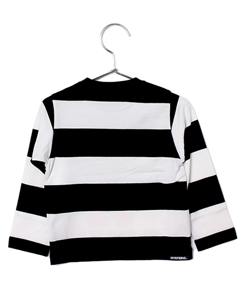 HYSTERIC MINI(ヒステリックミニ)の「BABY EASY FUN ONLY TIME ボーダー長袖Tシャツ(Tシャツ/カットソー・キッズ・ブラック系その他/ブルー系その他・90)」の4枚目の写真
