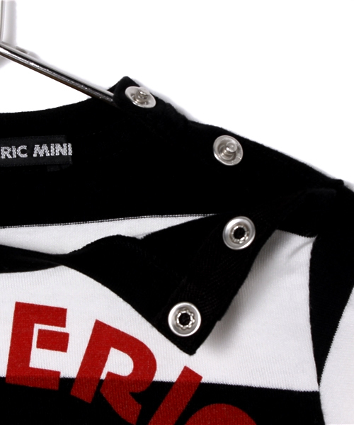 HYSTERIC MINI(ヒステリックミニ)の「BABY EASY FUN ONLY TIME ボーダー長袖Tシャツ(Tシャツ/カットソー・キッズ・ブラック系その他/ブルー系その他・90)」の3枚目の写真