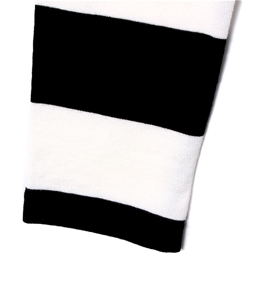 HYSTERIC MINI(ヒステリックミニ)の「BABY EASY FUN ONLY TIME ボーダー長袖Tシャツ(Tシャツ/カットソー・キッズ・ブラック系その他/ブルー系その他・90)」の8枚目の写真