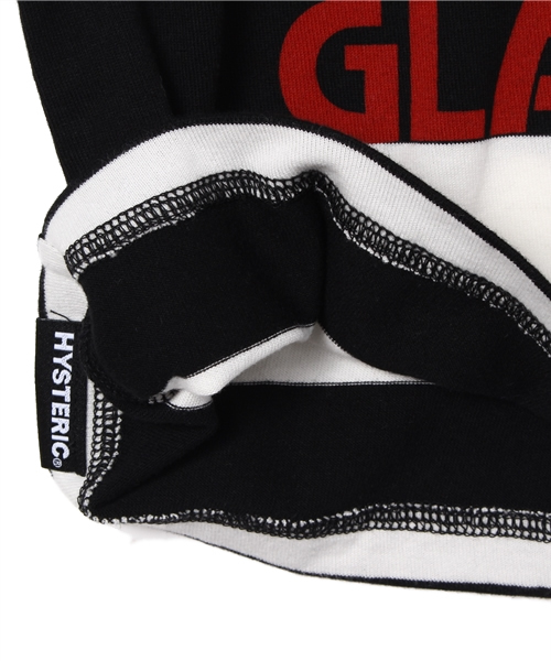 HYSTERIC MINI(ヒステリックミニ)の「BABY EASY FUN ONLY TIME ボーダー長袖Tシャツ(Tシャツ/カットソー・キッズ・ブラック系その他/ブルー系その他・90)」の6枚目の写真